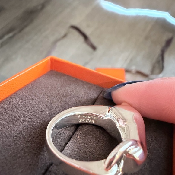 Hermès Galop ring in Silver, size 51 - Picture 6 of 7